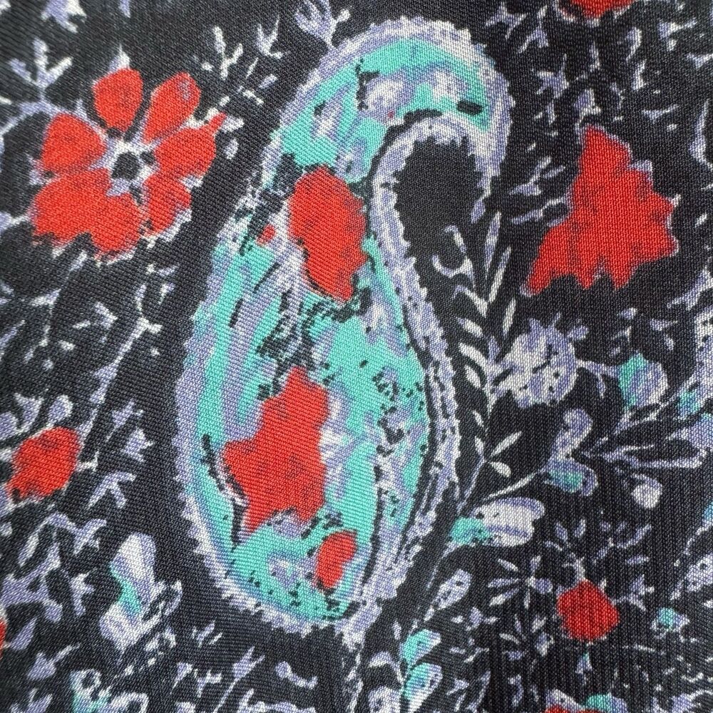 NEW Y2K American Eagle Paisley Midi Dress L Boho Fairy sun dress Pockets ruffle - Picture 13 of 16